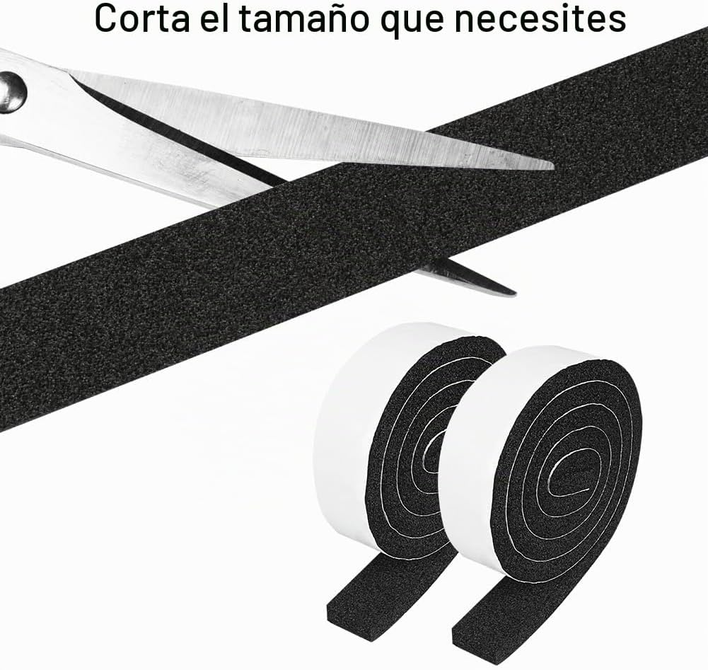 2 rollos de 1 pulgada de ancho x 3\/8 pulgada de grosor, cinta de s...