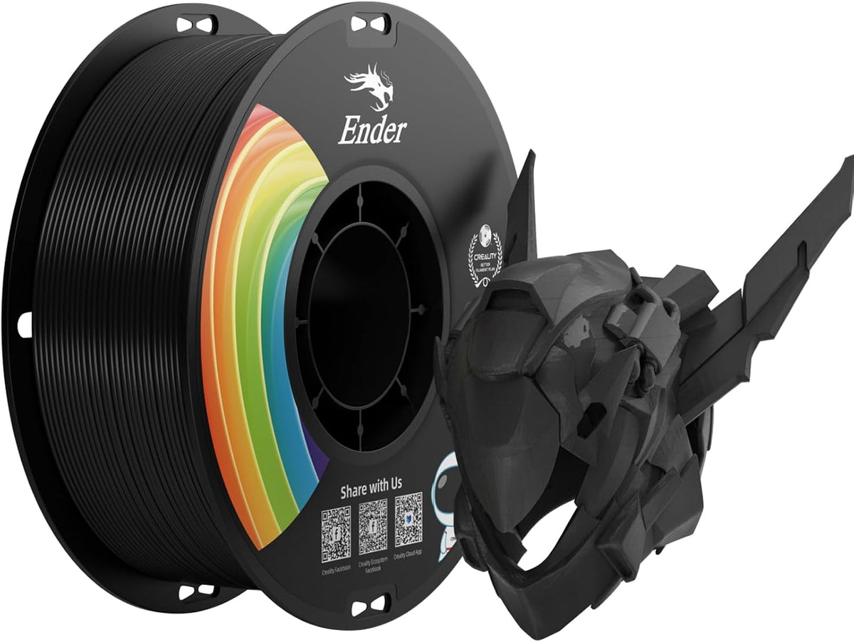 Creality Filamento para impresora 3D PLA+ de 0.07 in, negro, 2.2 lb...