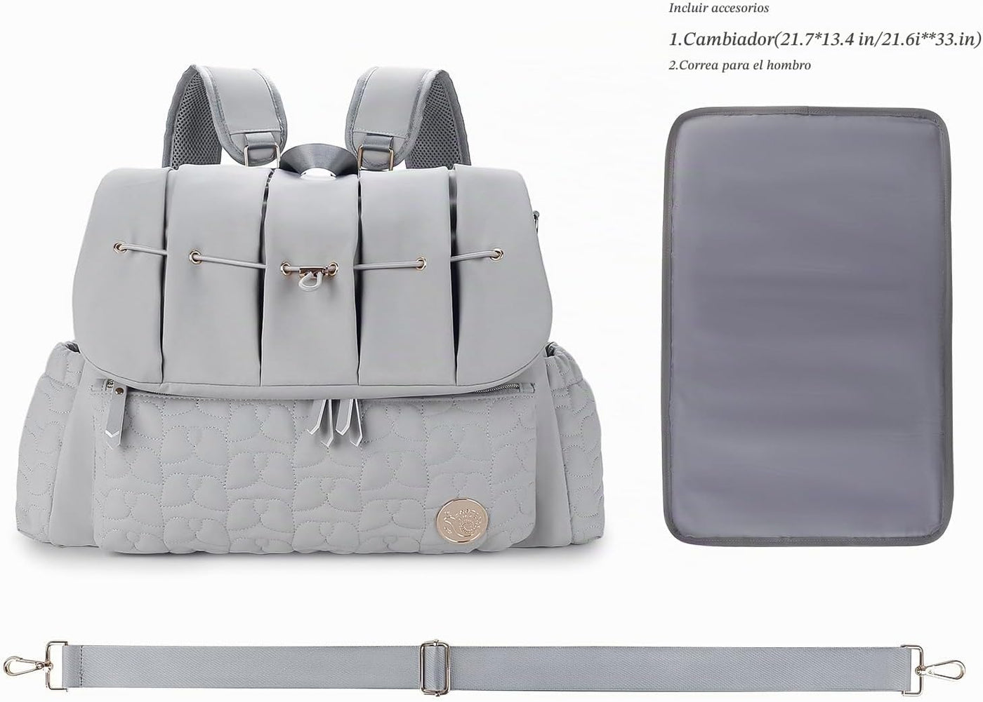 Lmbabter Mochila para Pañales Convertible Bolsa Mensajero Mochila d...