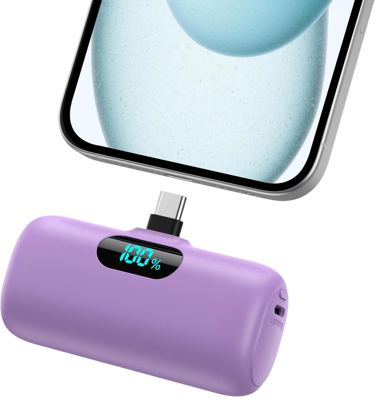 Mini cargador portátil USB C, batería mejorada de carga rápida PD d...