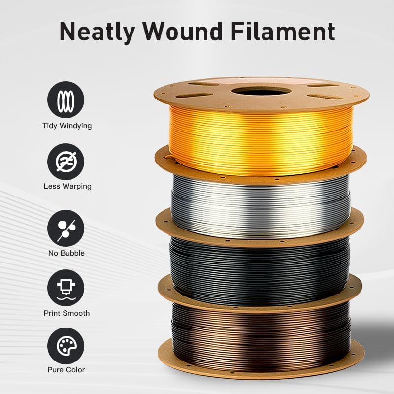 ERYONE Ultra Silk PLA - Filamento para impresora 3D, 1.75mm +\/- 0....