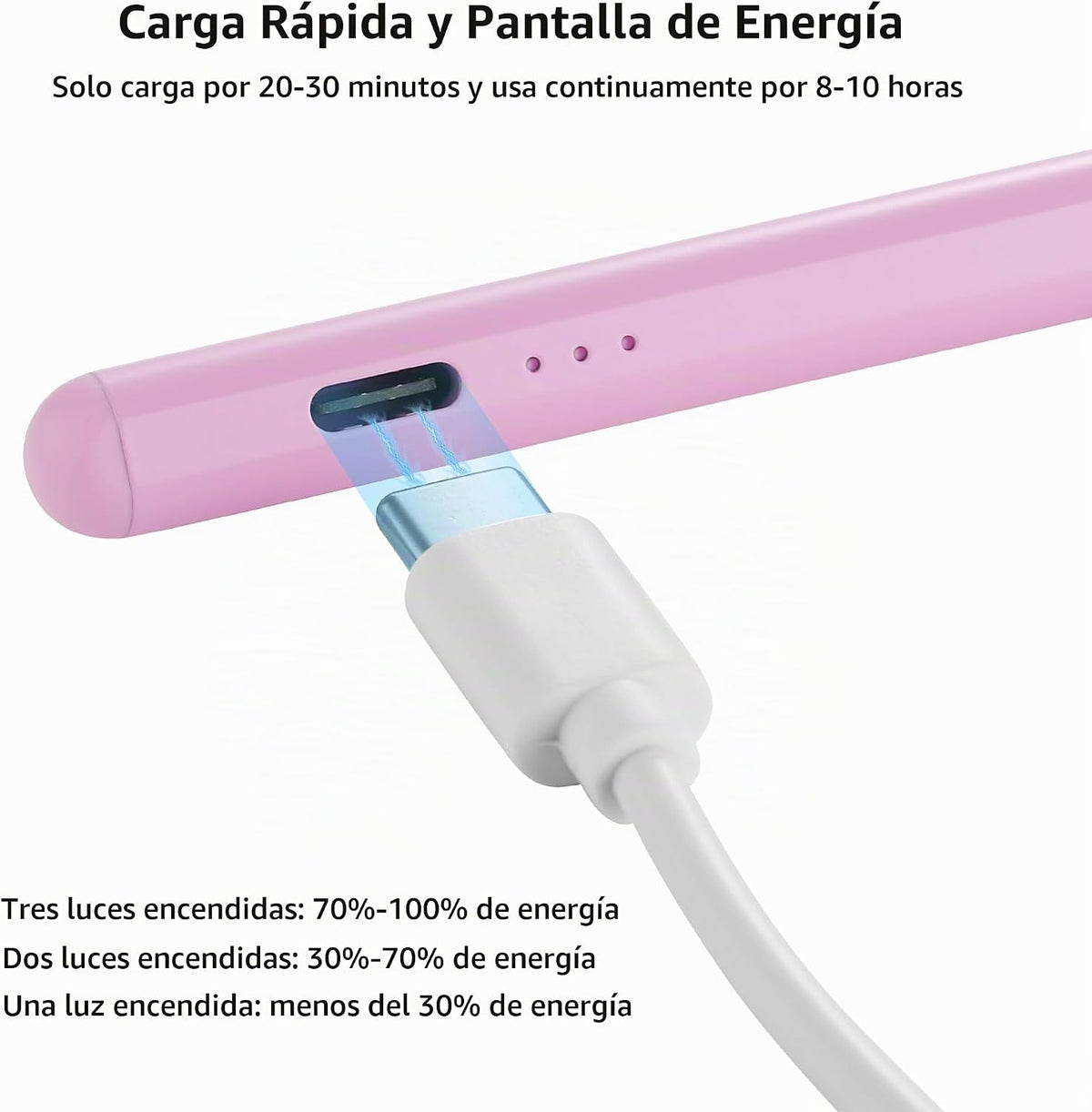 Lápiz para Apple Stylus Pen para iPad A16 rechazo de palma y sensib...