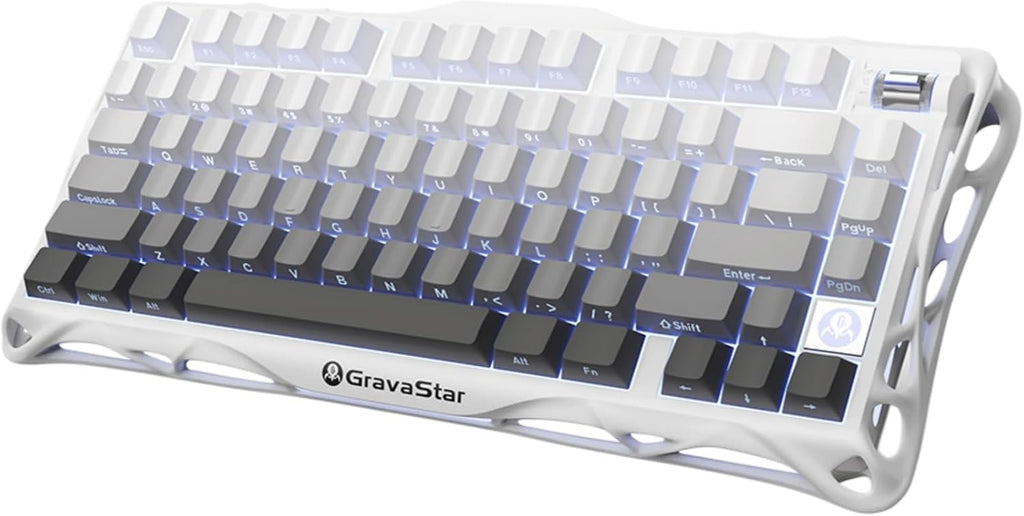 GravaStar Mercury K1 75% teclado mecánico inalámbrico para juegos,...