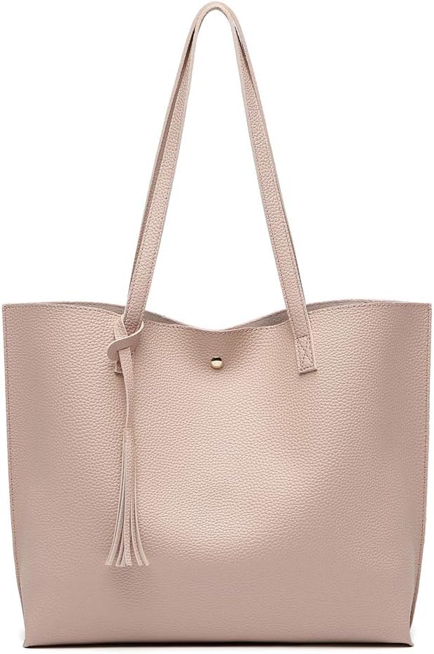 Dreubea - Bolsa de hombro y de mano de piel sintética suave para mu...