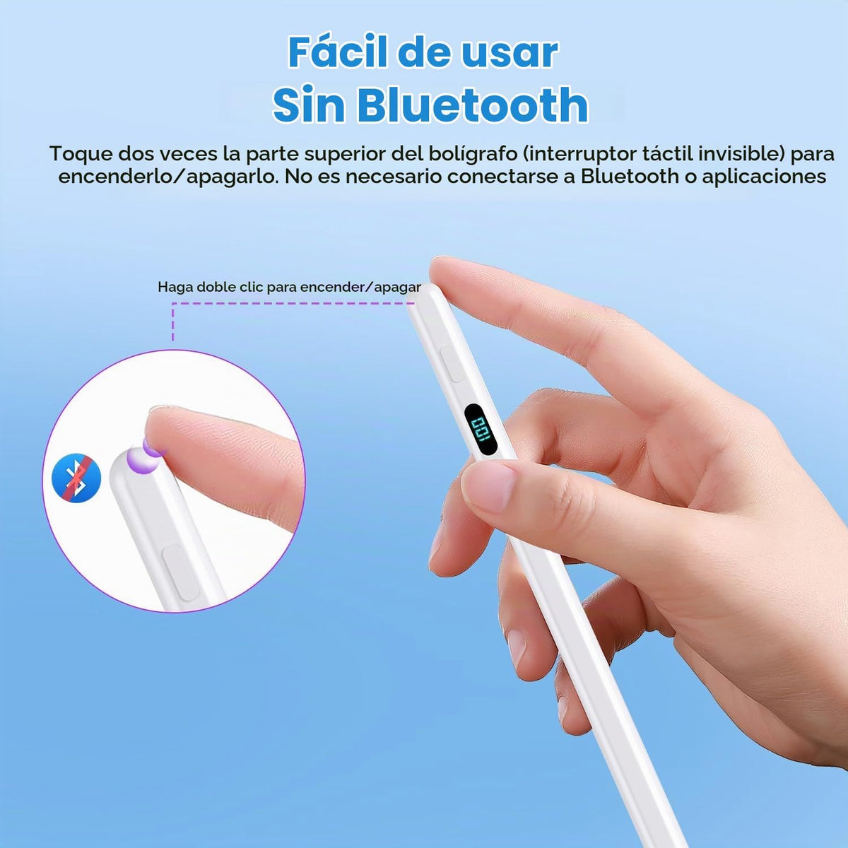 Lápiz óptico para iPad 2026-2018, magnético, rechazo de palma y car...