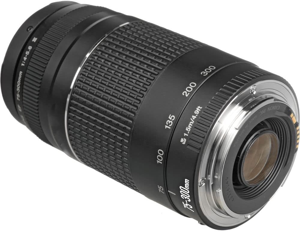 Canon EF 75-300mm f\/4-5.6 III lente incluido con filtro UV de 58mm...