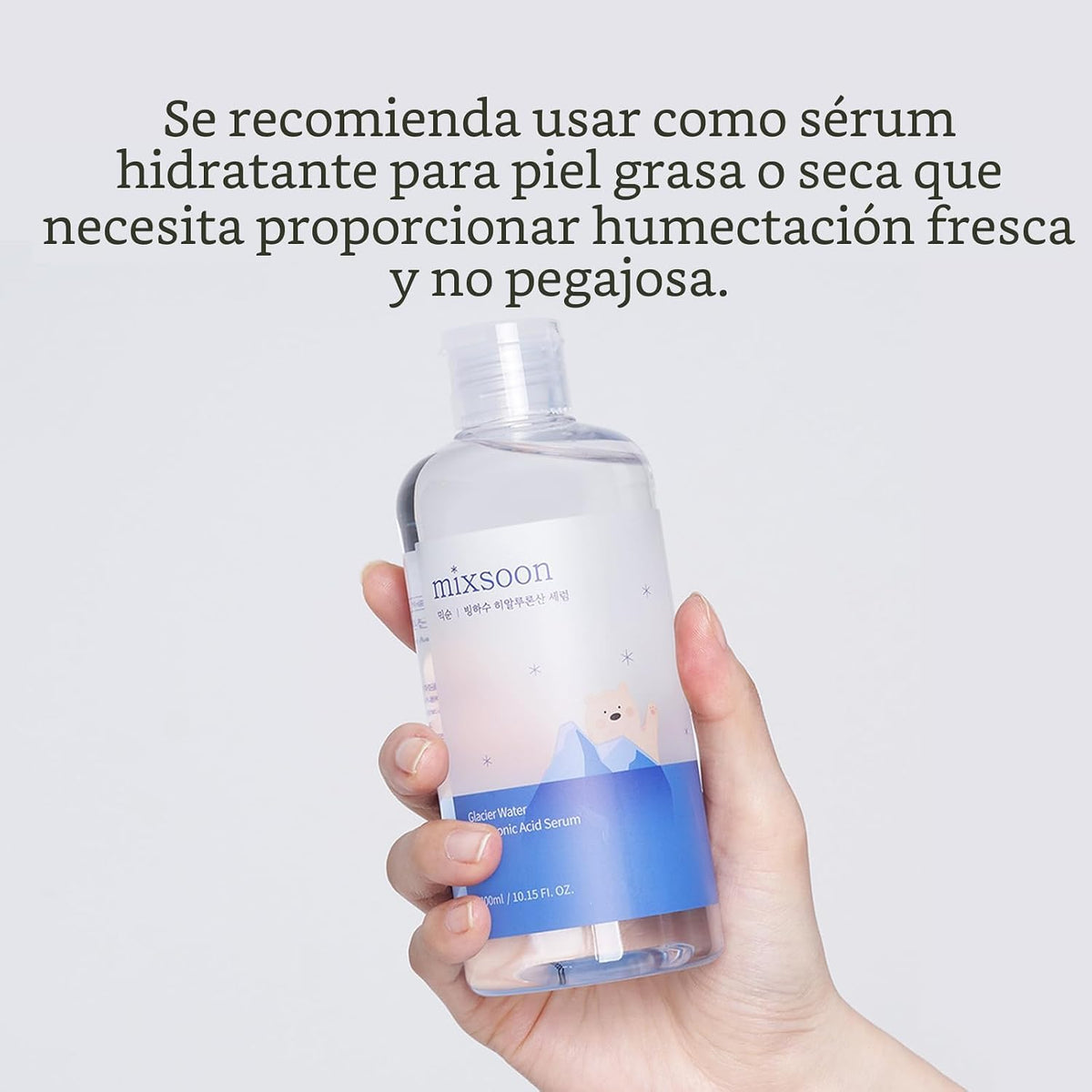 mixsoon Glacier Water - Suero de ácido hialurónico para hidratación...