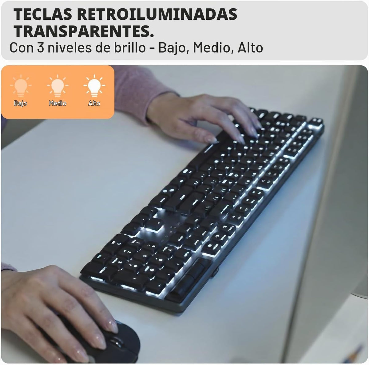 Teclado mecánico delgado X9 inalámbrico \u2013 Interruptores rojos...