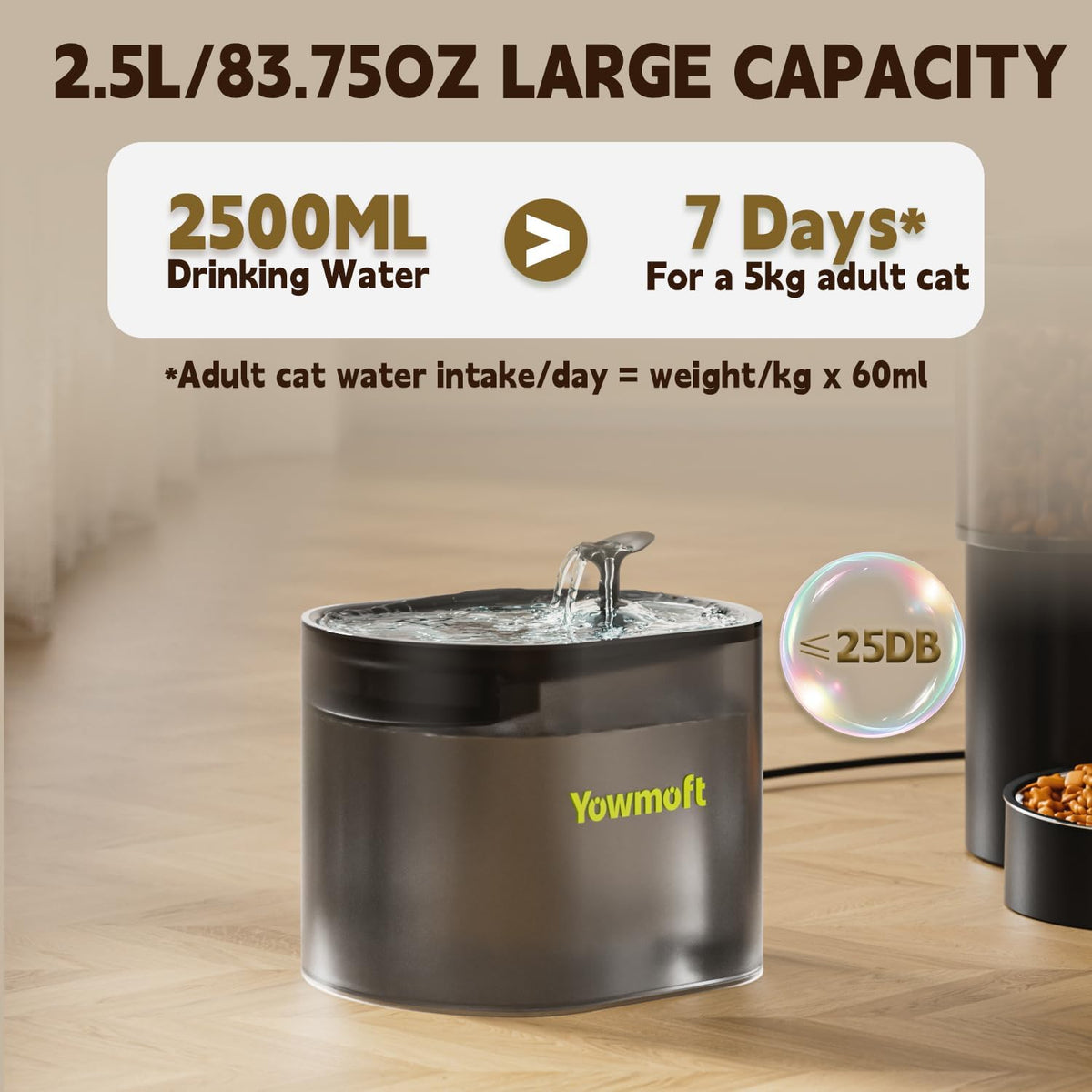 Yowmoft Alimentador automático para gatos y dispensador de agua par...