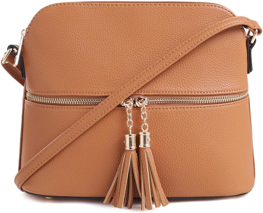 SG SUGU - Bolsa cruzada Lunar ligera y de tamaño mediano, forma de...