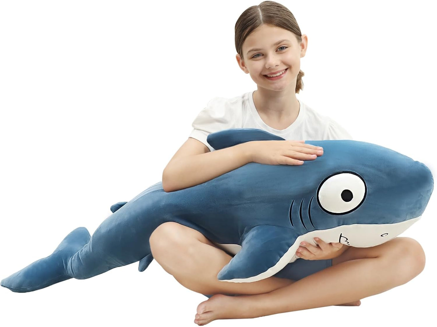 HAIJUNYA Peluche de Tiburones Gigantes Azules de 48", Animales...