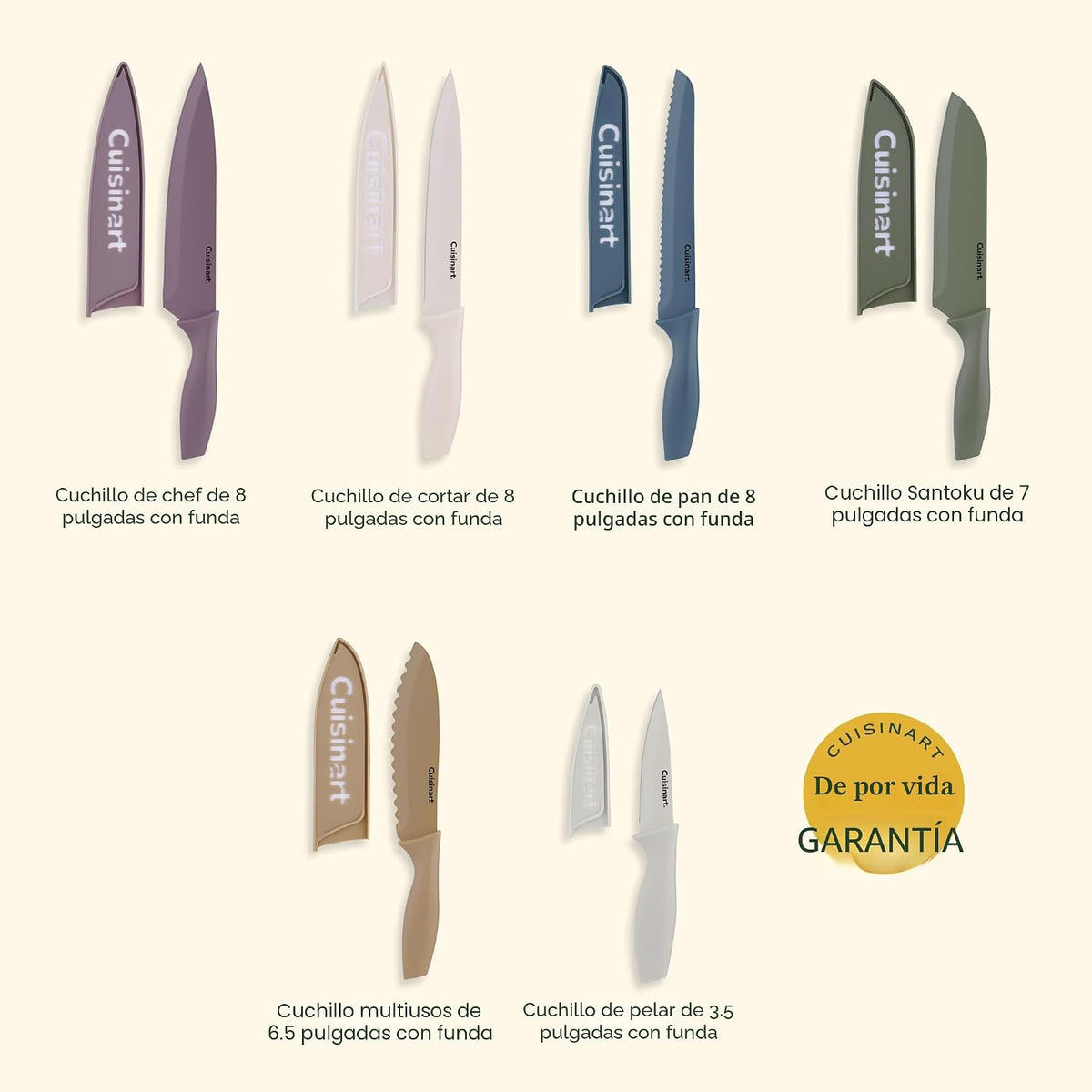 Cuisinart Advantage - Juego de cuchillos de cocina de 12 piezas, cu...