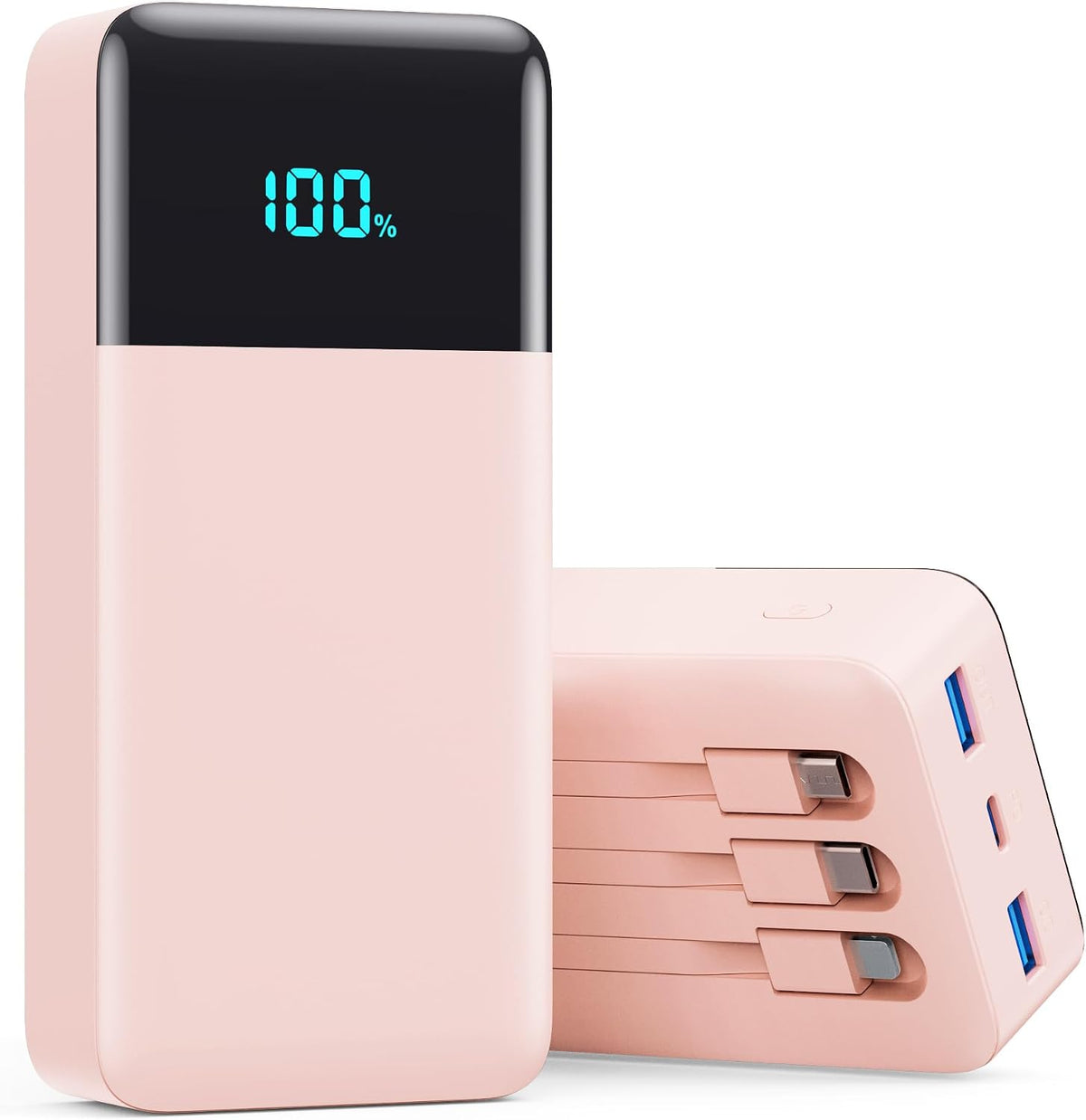 Cargador portátil de 50800 mAh con 3 cables integrados, 25 W PD QC4...