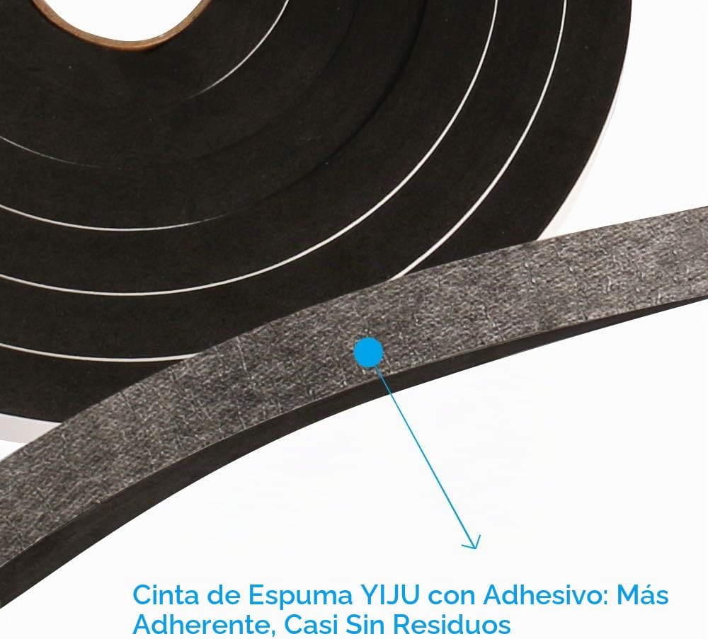 Cinta de sellado de espuma para ventana, 1\/2 pulgadas de ancho x 1...