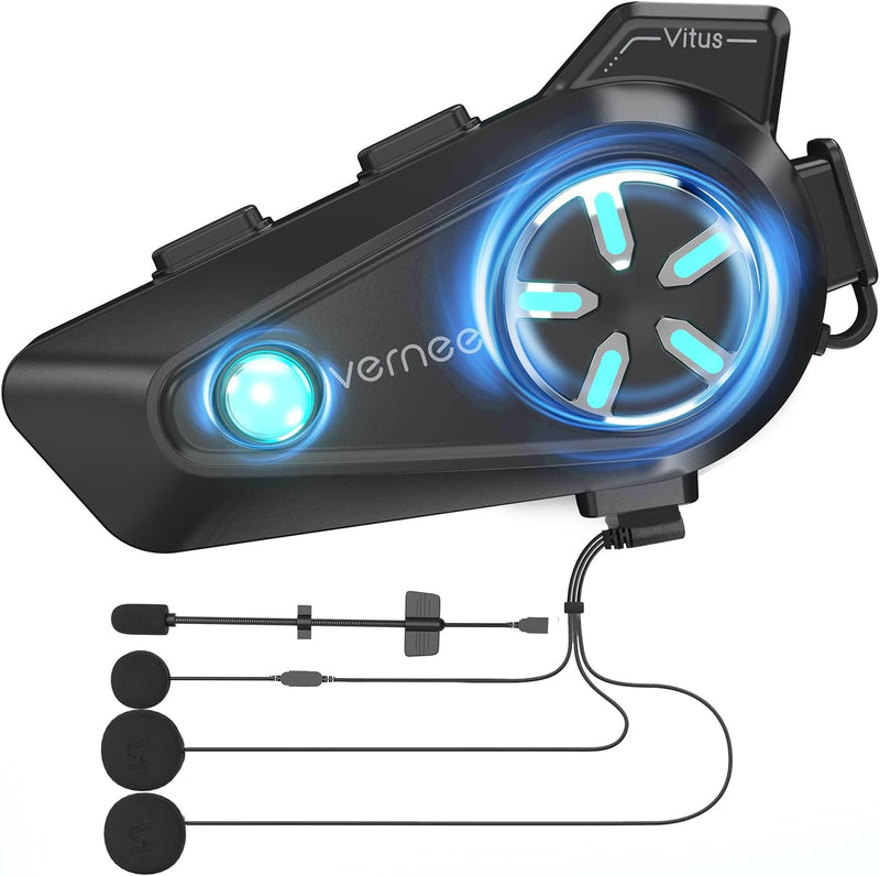 vernee Altavoces Bluetooth para casco de motocicleta, 4 conductores...