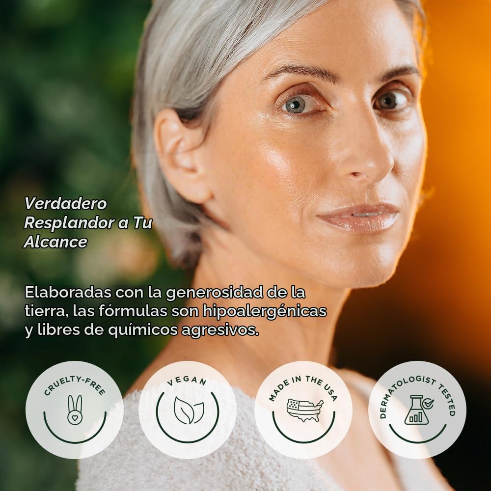 Suero de Vitamin C para cara con ácido hialurónico, anti envejecimi...