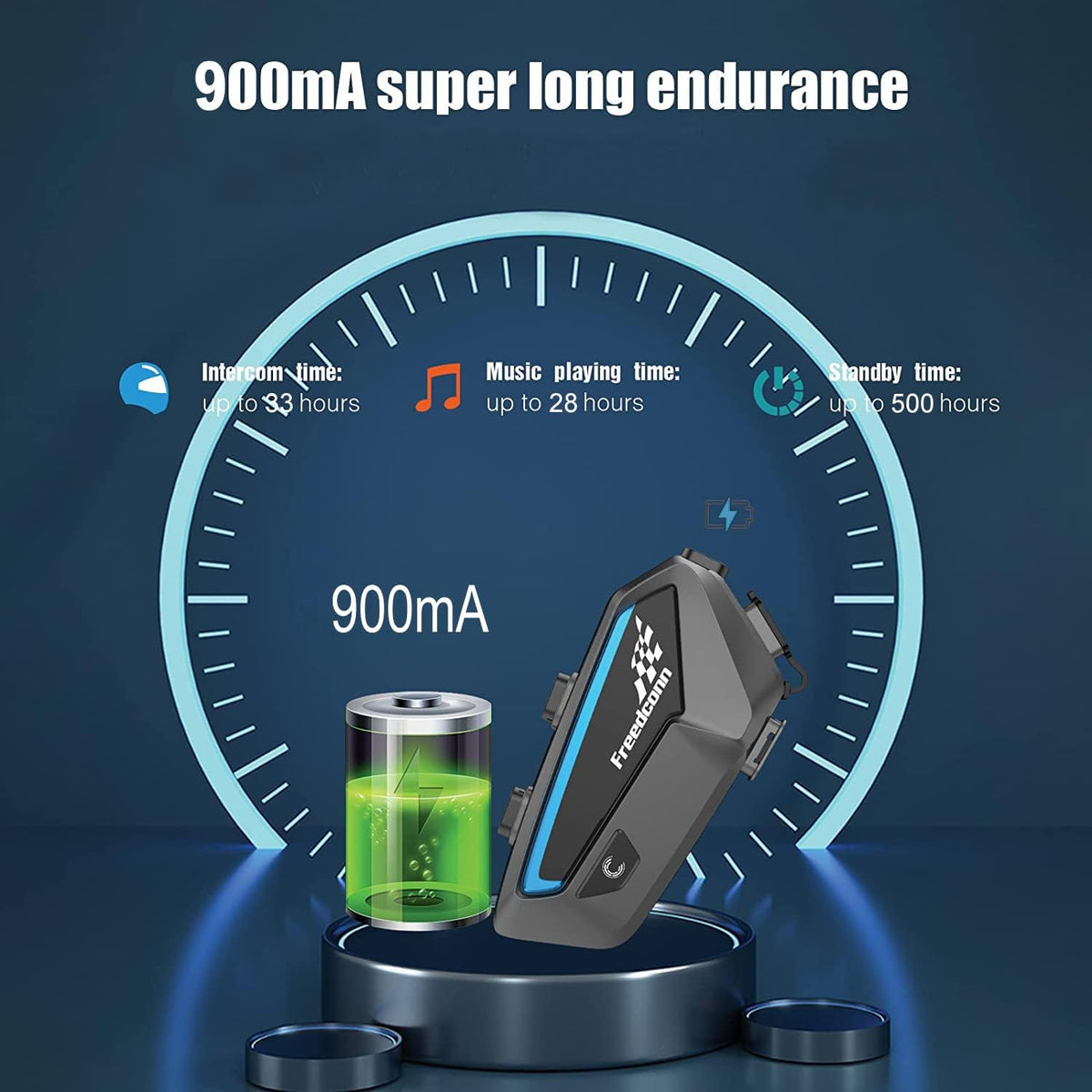 Kit de intercomunicador Bluetooth para casco de motocicleta, casco...