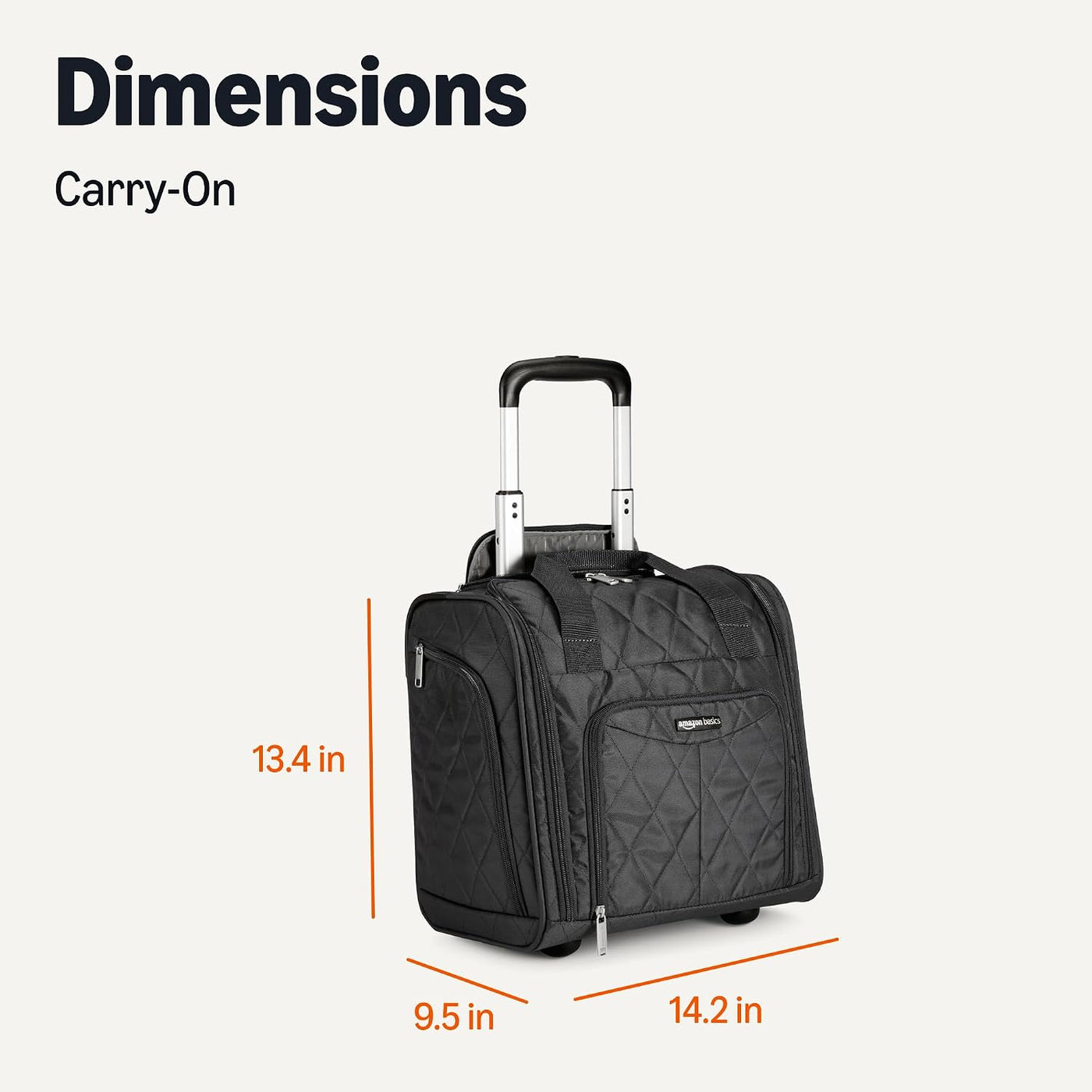 Amazon Basics Bolsa de equipaje de viaje rodante de mano para debaj...