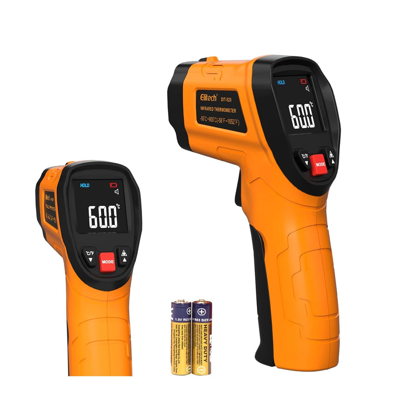 Elitech DIT\u2011520 Pistola de temperatura láser 1652 °F, 900 °C T...