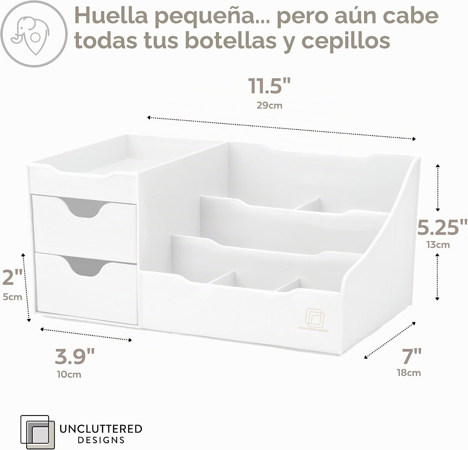 Despejado diseños Maquillaje Organizador con cajones