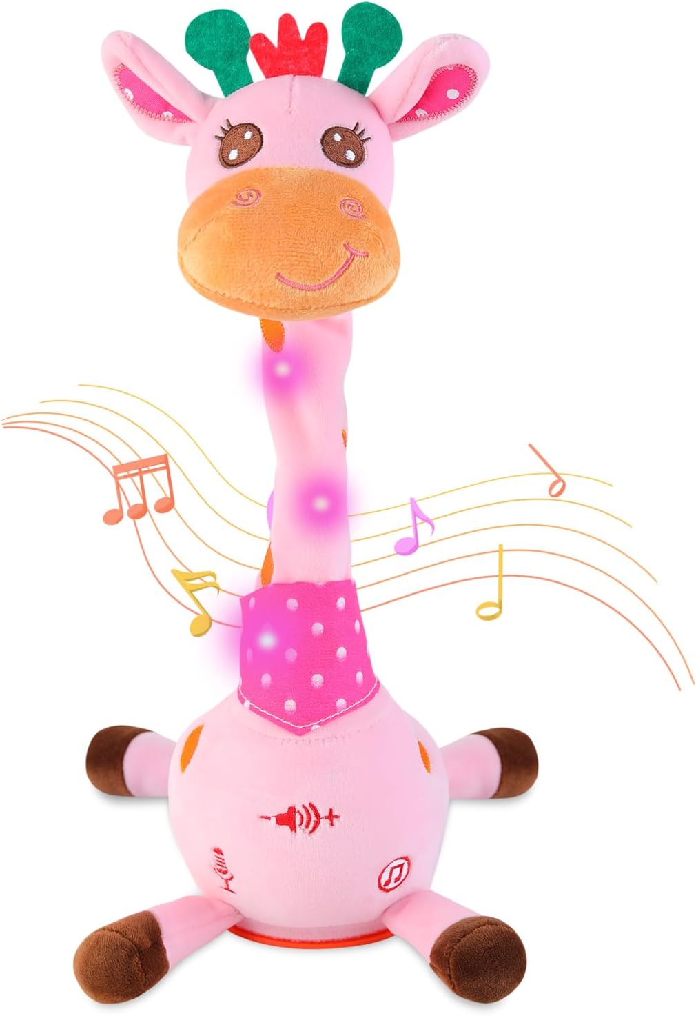 LLUKEME Juguetes de animal de peluche de jirafa bailando para bebés...