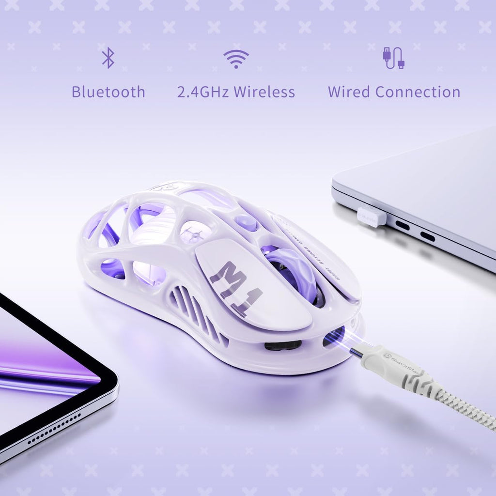 Ratón para juegos GravaStar Mercury M1 Pro, aleación ligera de magn...