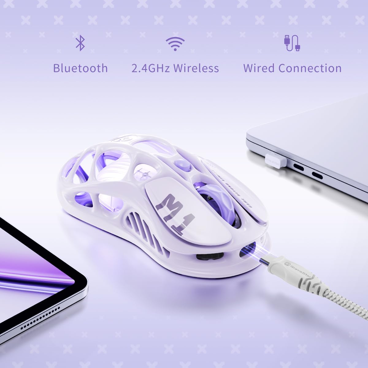 Ratón para juegos GravaStar Mercury M1 Pro, aleación ligera de magn...