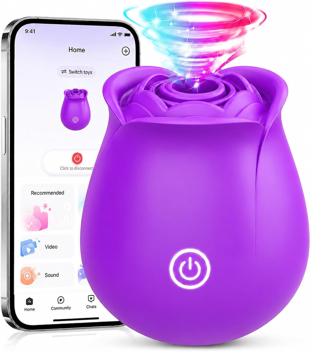 Gasevimo Juguete sexual con vibrador de succión de rosas, control d...