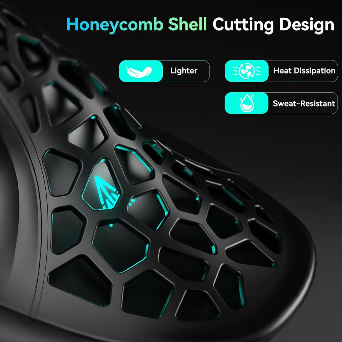 SOLAKAKA E9 PRO - Mouse vertical MMO para juegos con dongle 8K, sen...