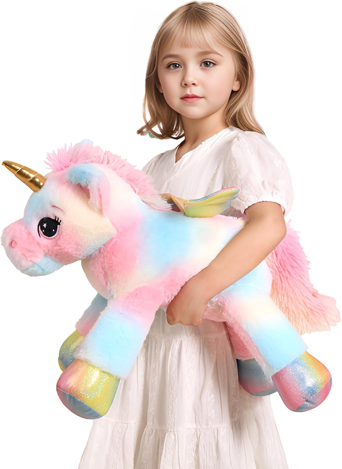 FFxiong Almohada de Peluche de Unicornio Grande de 24 Pulgadas de C...