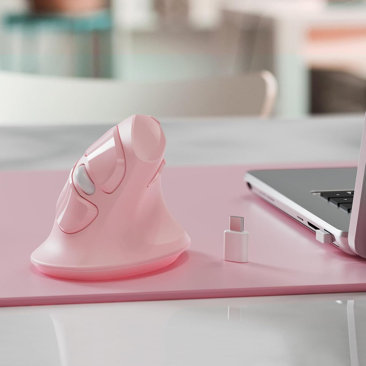 MicroPack Ratón ergonómico, ratón vertical inalámbrico con USB A y...