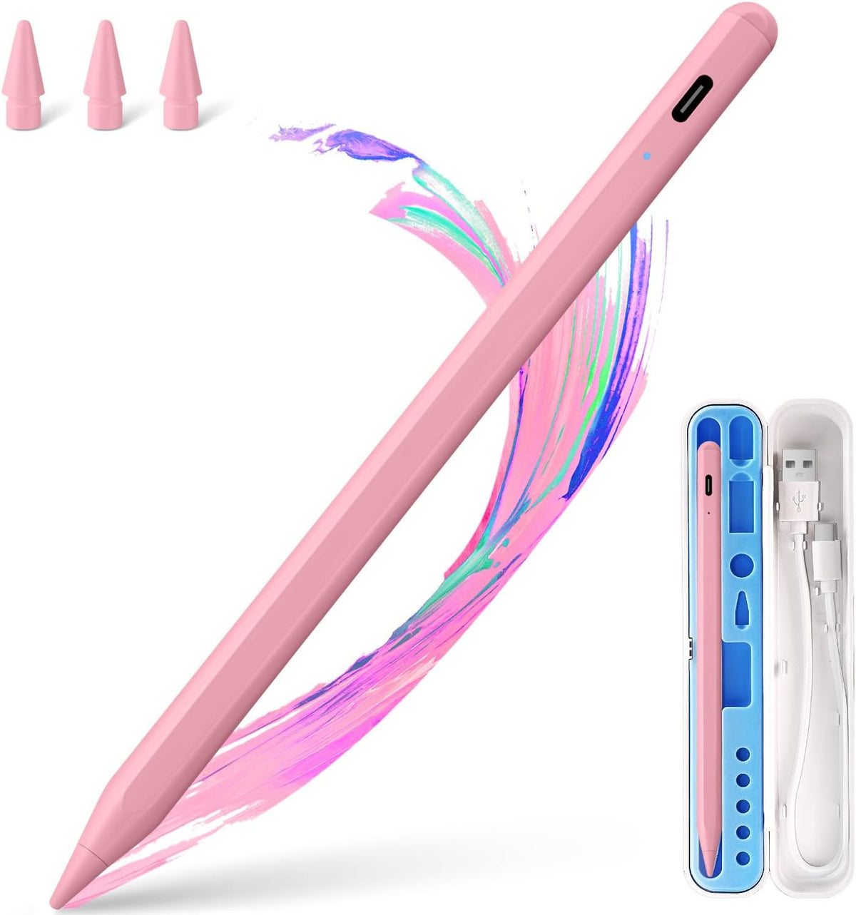 BLEBLE - Lápiz capacitivo para iPad 2018-2026, lápiz de carga rápid...