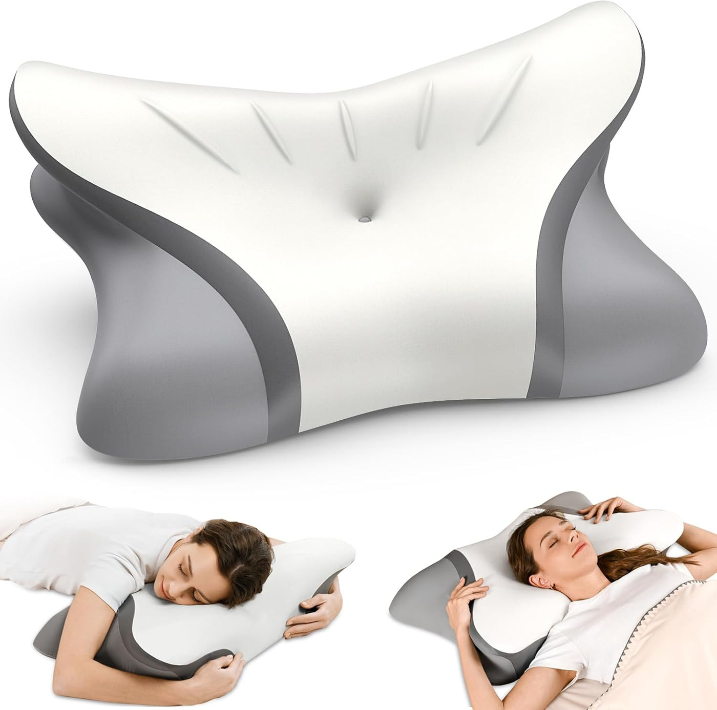 Almohada cervical para el cuello para aliviar el dolor, contorno er...
