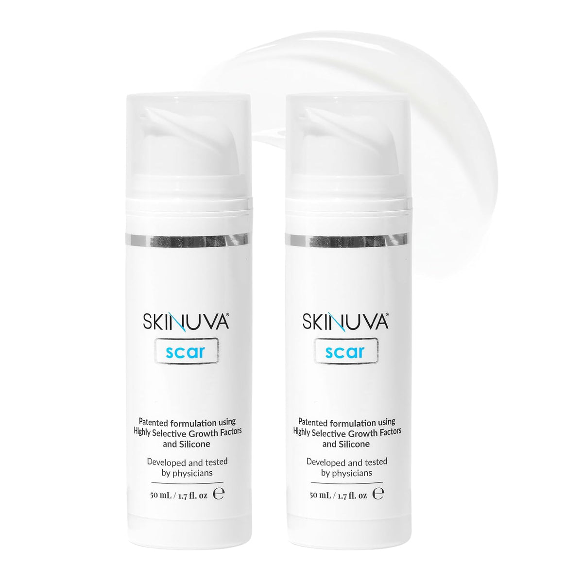 Skinuva® Crema para cicatrices para cara y cuerpo (1.5 onzas) (paqu...