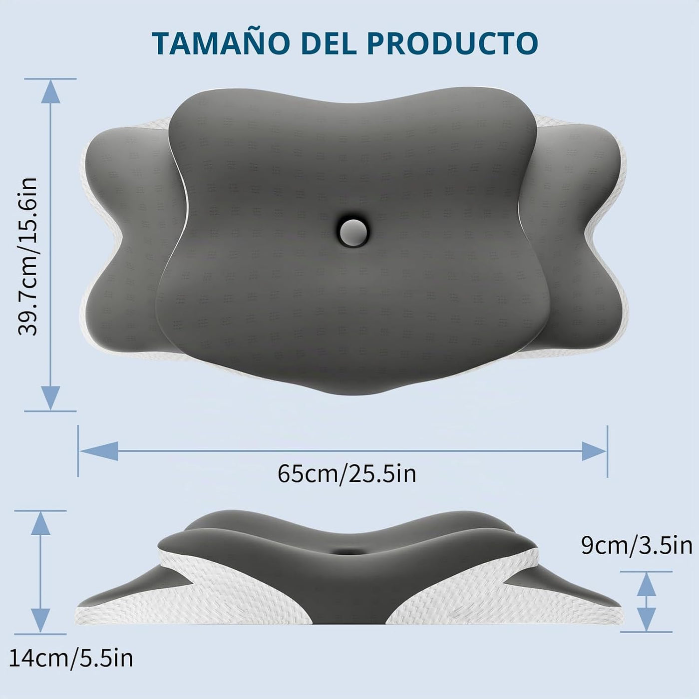 Almohada cervical para alivio del dolor de cuello y hombros, almoha...