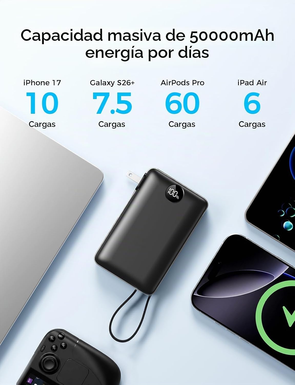 Banco portátil del poder del cargador 50000mAh capacidad masiva con...