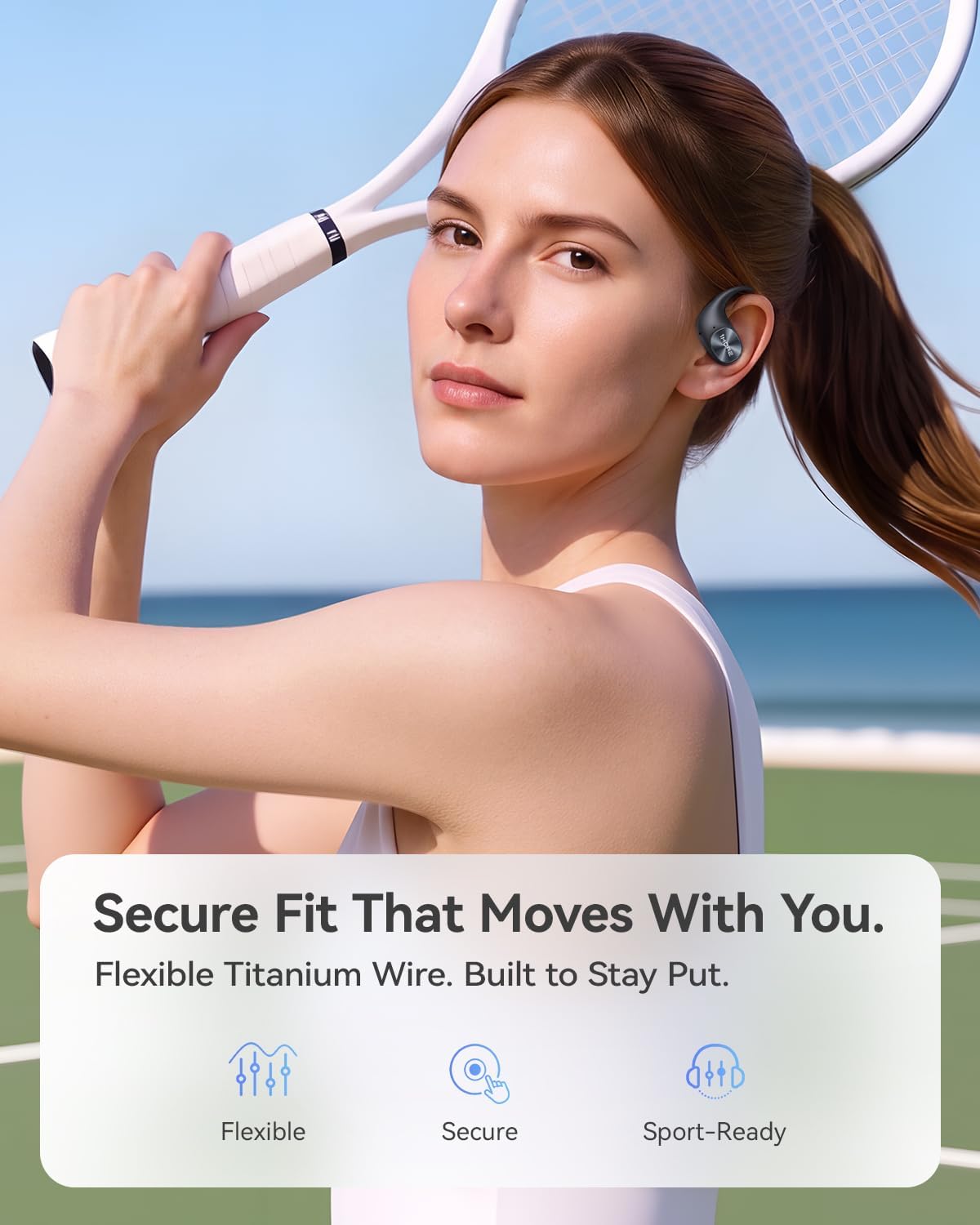 1MORE Auriculares de oído abierto, auriculares inalámbricos para co...