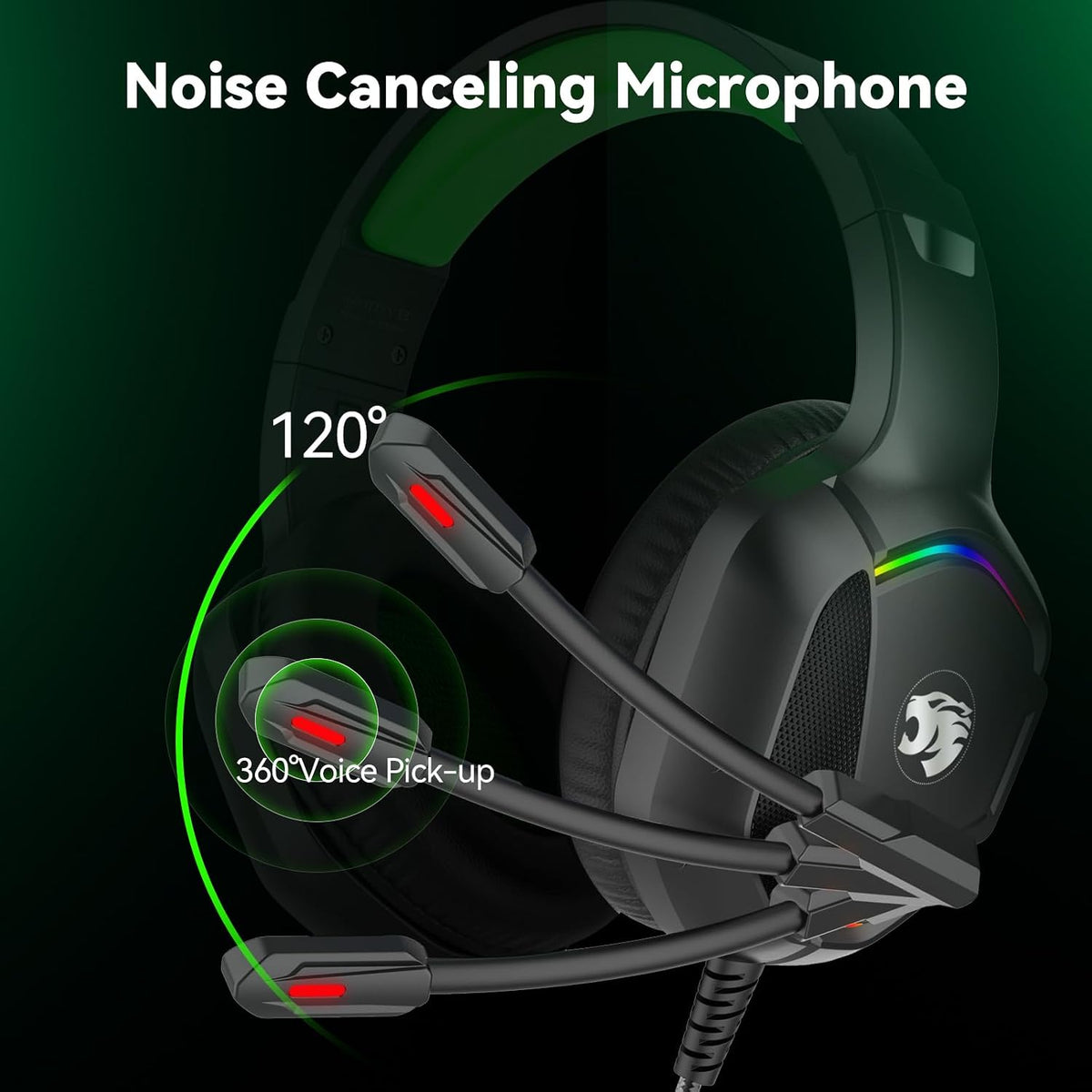 IMYB A36 Auriculares para juegos con micrófono estéreo para PC, PS5...