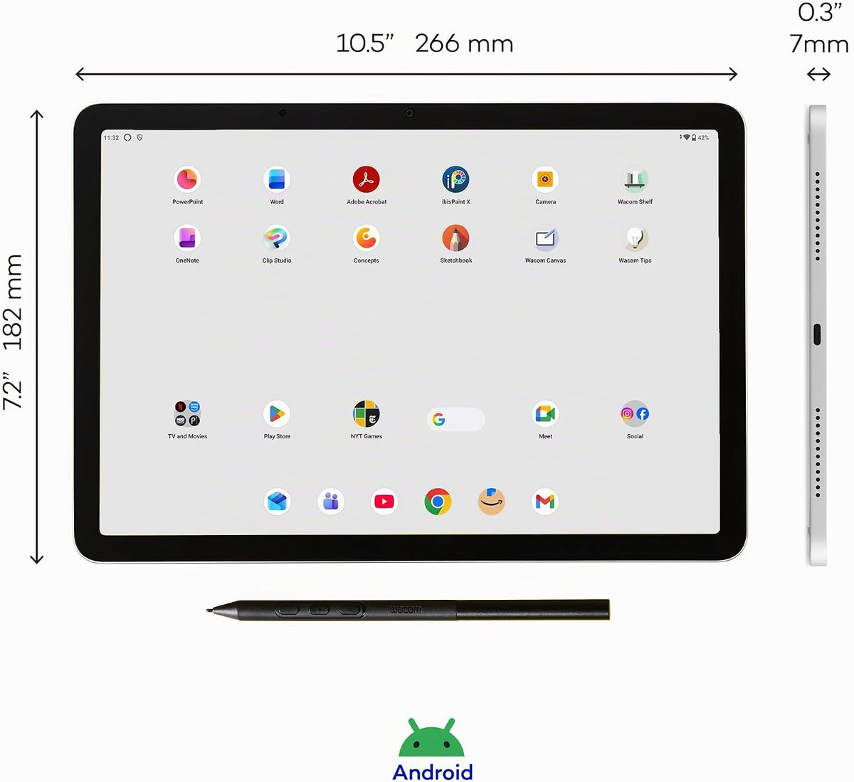 Wacom MovinkPad 11, tableta de dibujo móvil Android, con Pro Pen 3...