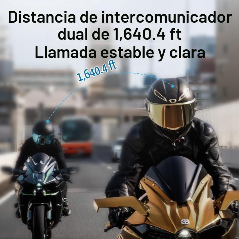 YMY Walkie Talkies para casco, kit de intercomunicación para motoci...