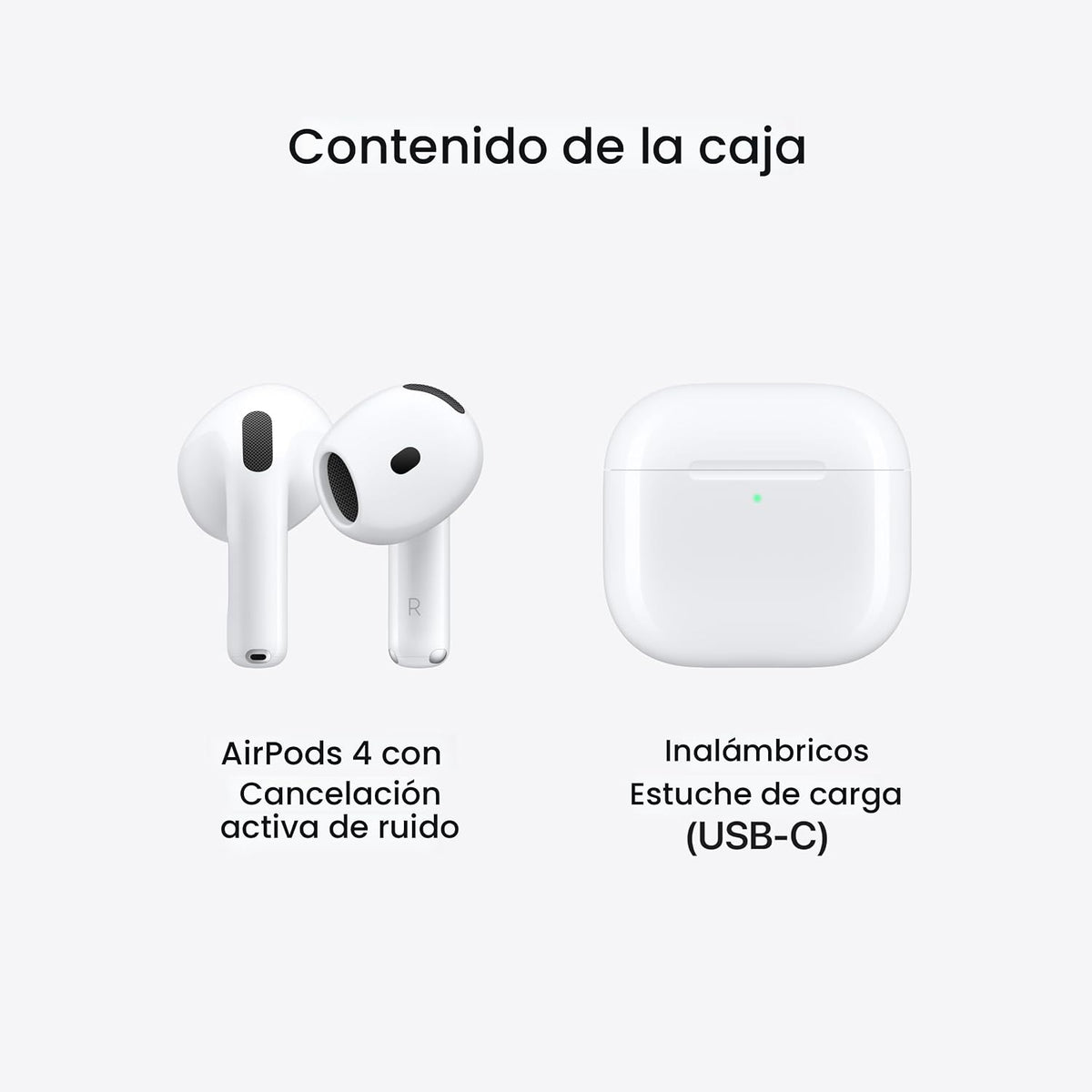 Auriculares inalámbricos Apple AirPods 4 con cancelación activa de...