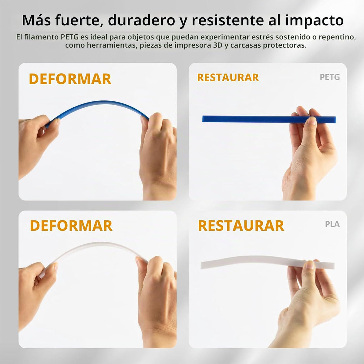 XZN Filamento PETG plateado de 0.069 pulgadas, 2.2 libras, filament...