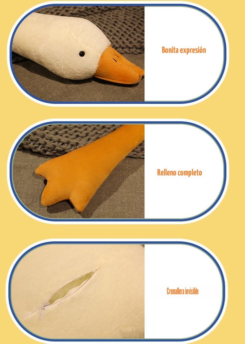 Srutirbo Animal de Peluche Gigante de Ganso, Pato Suave de Peluche...