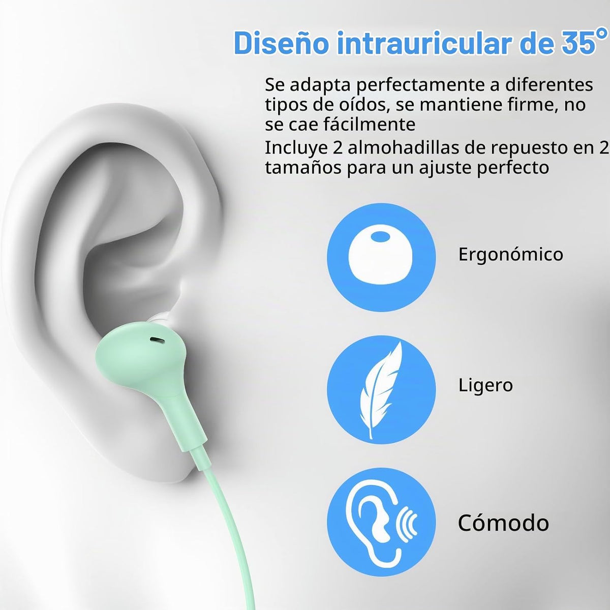 AIAUXAI Auriculares USB con micrófono para PC portátil, auriculares...