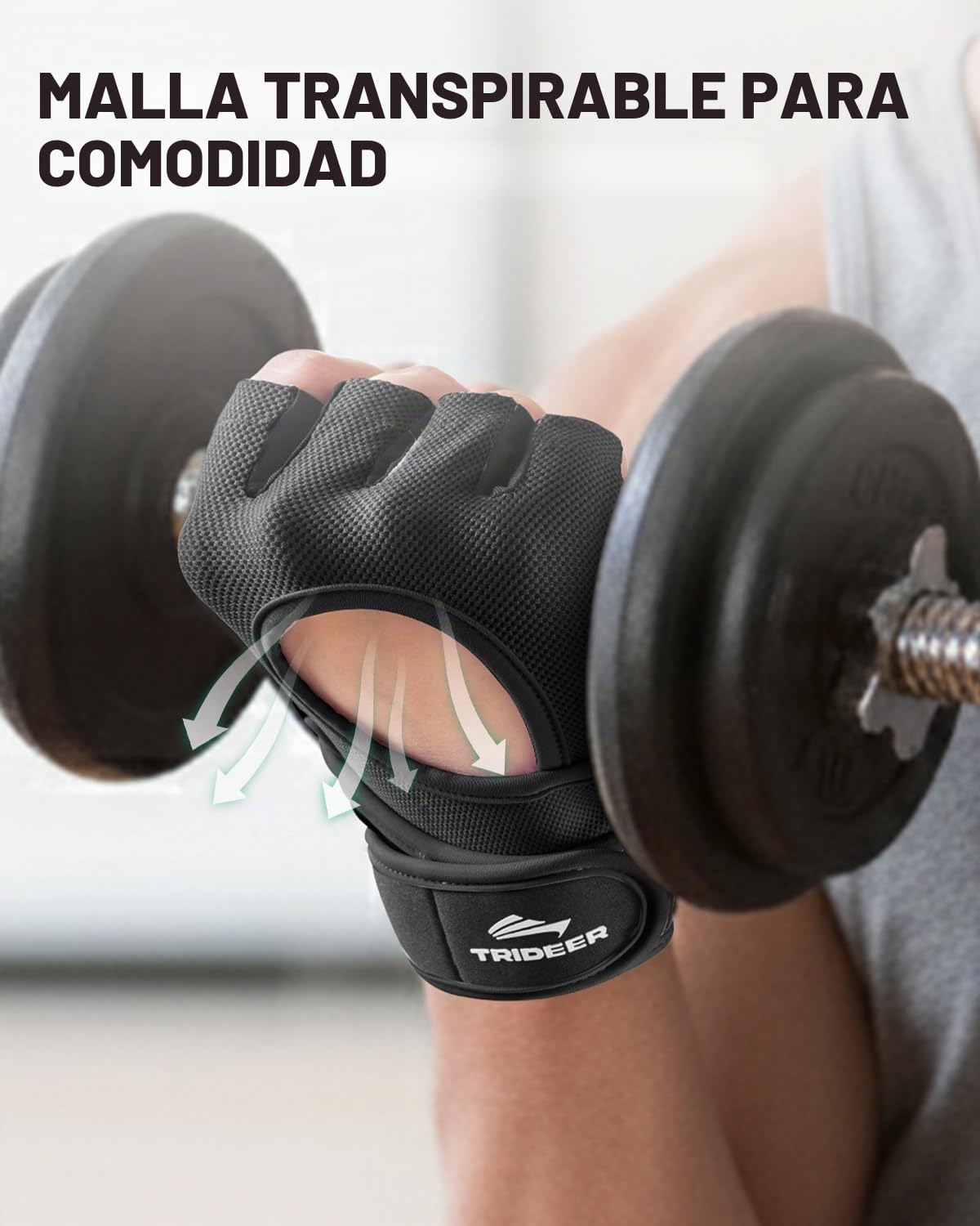 Trideer Guantes de levantamiento de pesas para mujeres y hombres |...