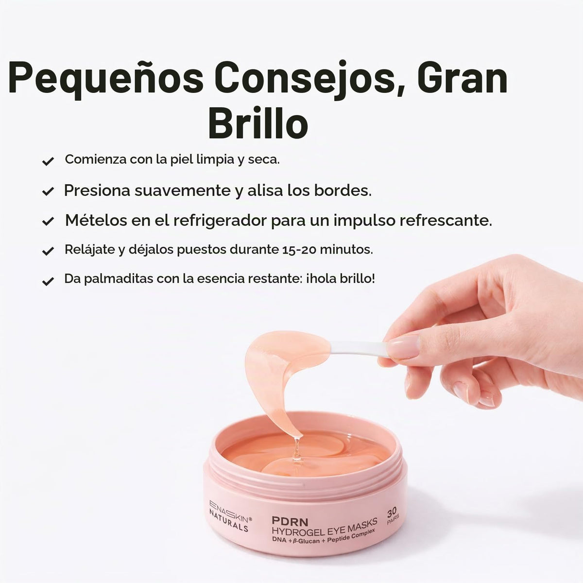 Enaskin Naturals PDRN - Parches de péptido debajo de los ojos para...