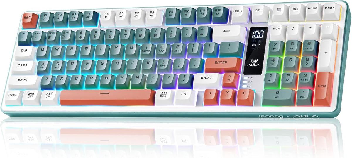 Aula S99pro V2 Teclado para juegos de tamaño completo, teclado inal...