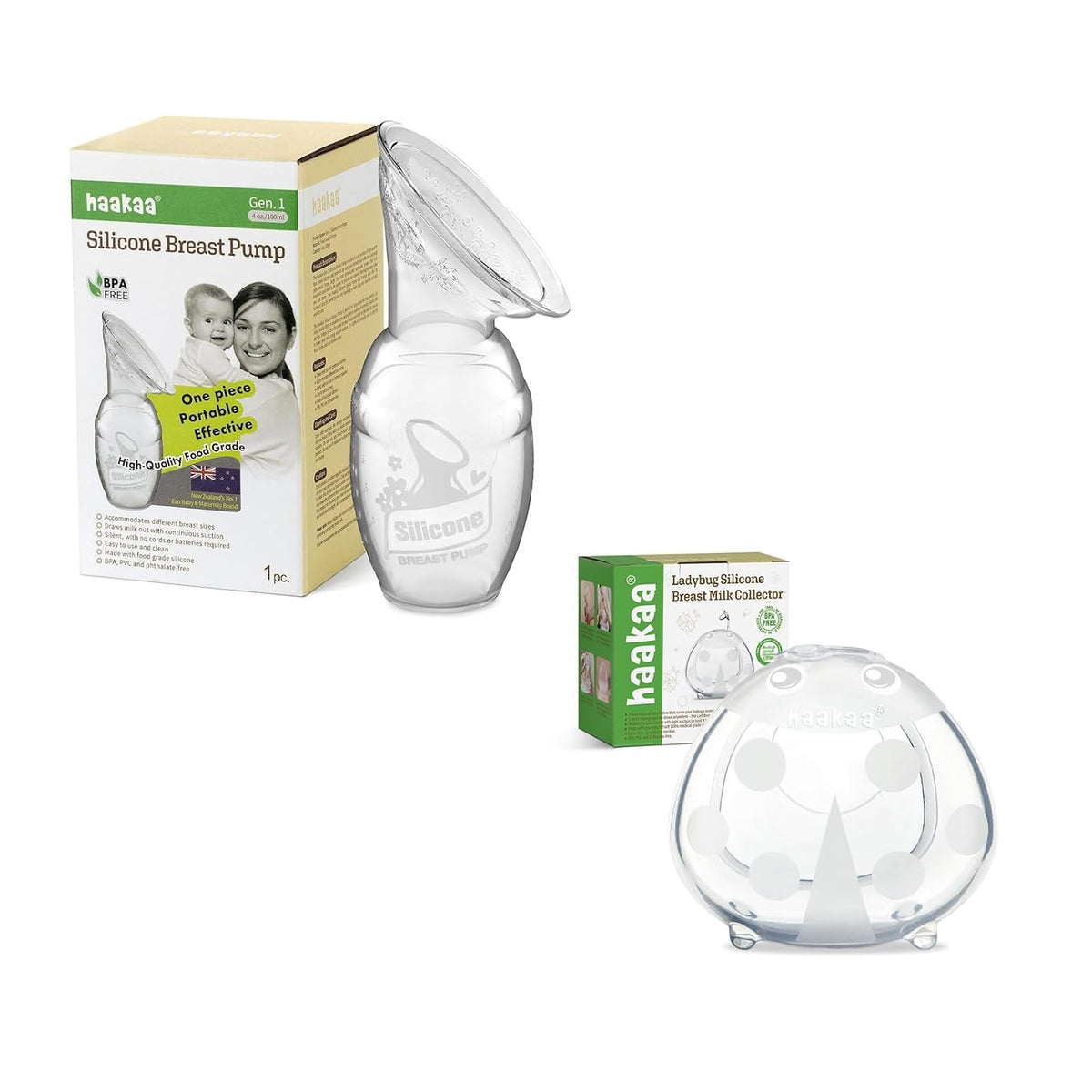 haakaa Extractor de leche manual de 4 onzas\/3.4 fl oz y recolector...