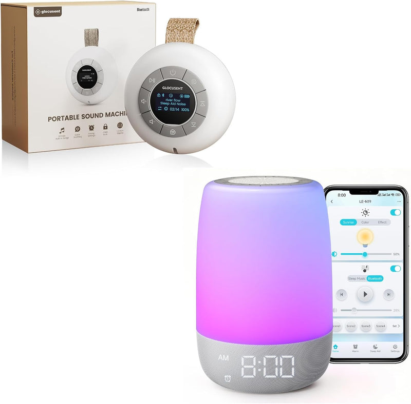 Glocusent N19 y N13 (máquina de ruido blanco + máquina de sonido po...