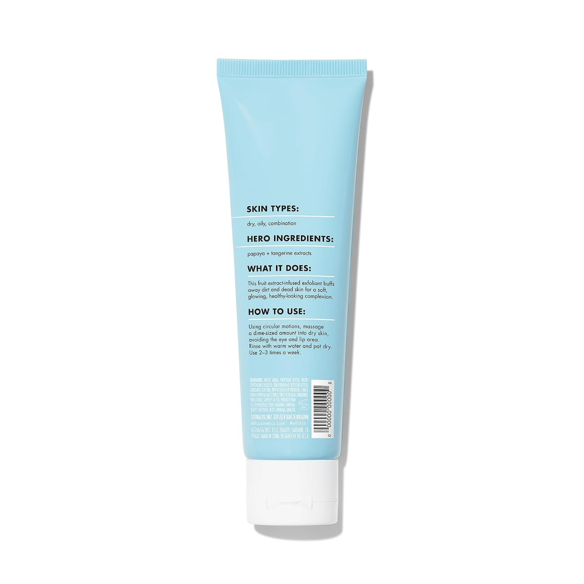 e.l.f. Skin Holy Hydration! Exfoliante suave peeling, limpiador, ef...